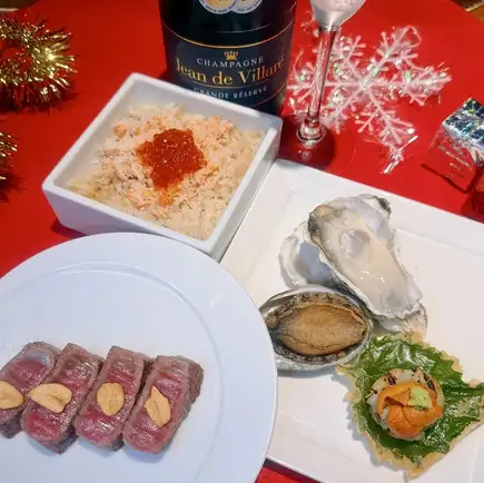 ◆僅限兩天(12月24日及25日)◆【日式餐廳聖誕套餐 *內含一杯免費氣泡酒】