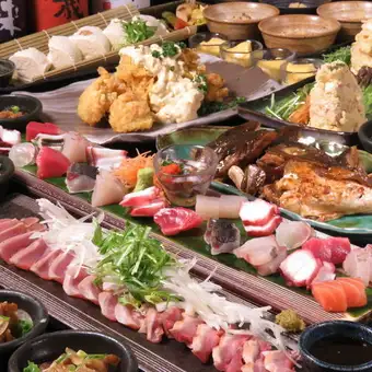 生ビール含む2H飲放付!自家製チーズとうふや若鶏の唐揚げ等全9品ゆらり夏の宴会4,000円コース