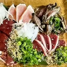 朝引き鳥刺し盛り