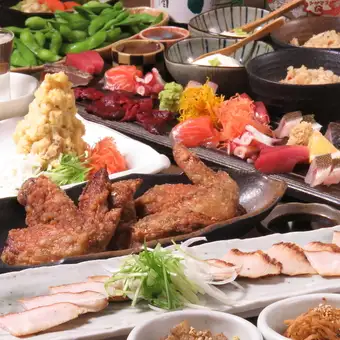 【月~木の平日限定】自家製ポテトサラダや竜田揚げ等2時間食べ飲み放題プラン3,300円⇒2,800円