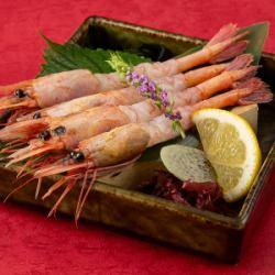 Sweet shrimp sashimi (from Tottori Prefecture)