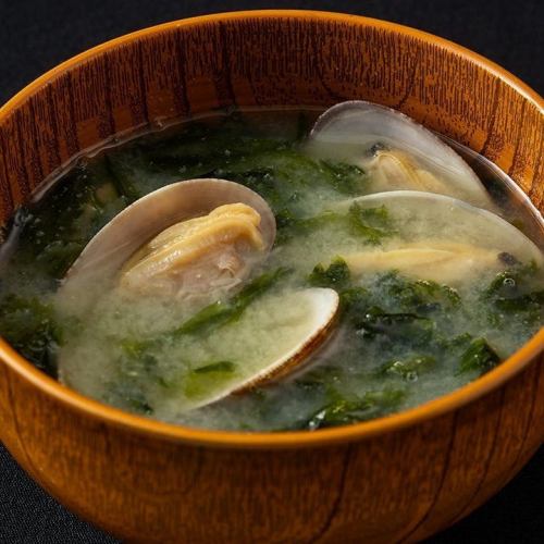 蛤蜊海莴苣味噌汤