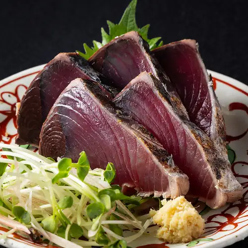 厚切りカツオ叩き