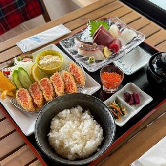 ふくいサーモンレアカツ御膳