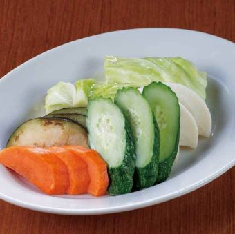 地野菜入り漬物盛り