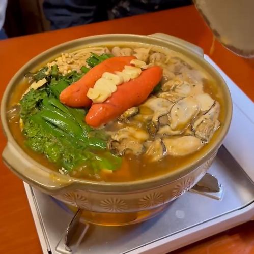 【冬限定のメニューでしたが、人気がありすぎて夏の時期もご提供しております！】明太牡蠣もつ鍋