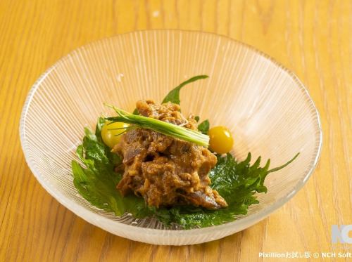 Narazuke with monkfish liver