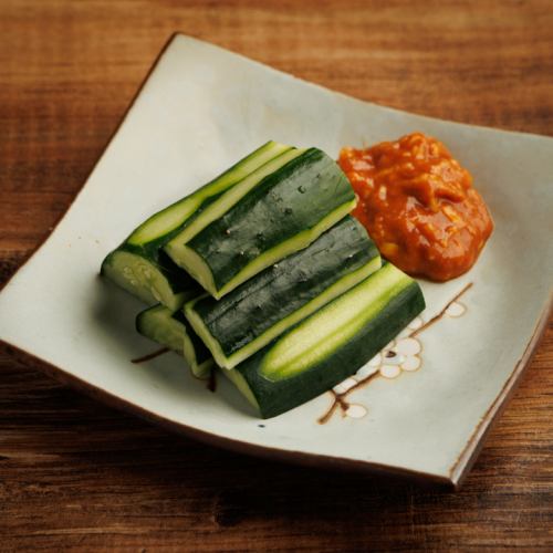 ねぎ味噌きゅうり