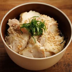 蒸し鶏のミニ丼