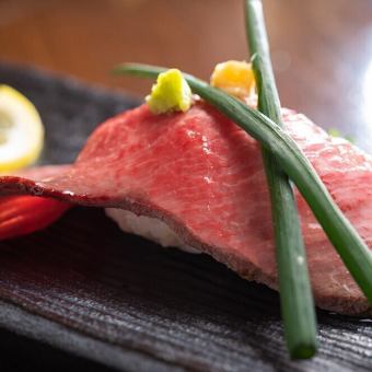 【3時間飲み放題付】特製肉寿司や豊洲市場直送お刺身など豪華全8品5000円⇒4000円コース