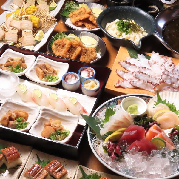 【120分飲み放題付】さかりば夏の豪華海鮮詰合わせコース全9品6000円(税込)