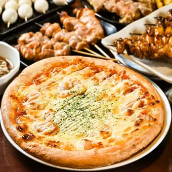 3月～【お料理のみ】焼鳥＆エビマヨピザコース◆焼鳥やエビマヨピザなど全14品2300円(税込)