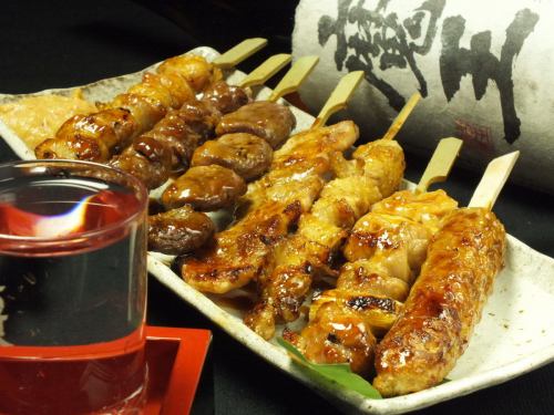 Thigh/Negima/Bonjiri/Skin/Chicken root/Chicken fillet/Gizzard/Pork belly/Chicken wings/Pork kashira