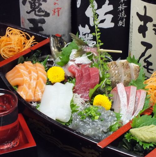 Assorted sashimi 3 pieces / 5 pieces / 7 pieces