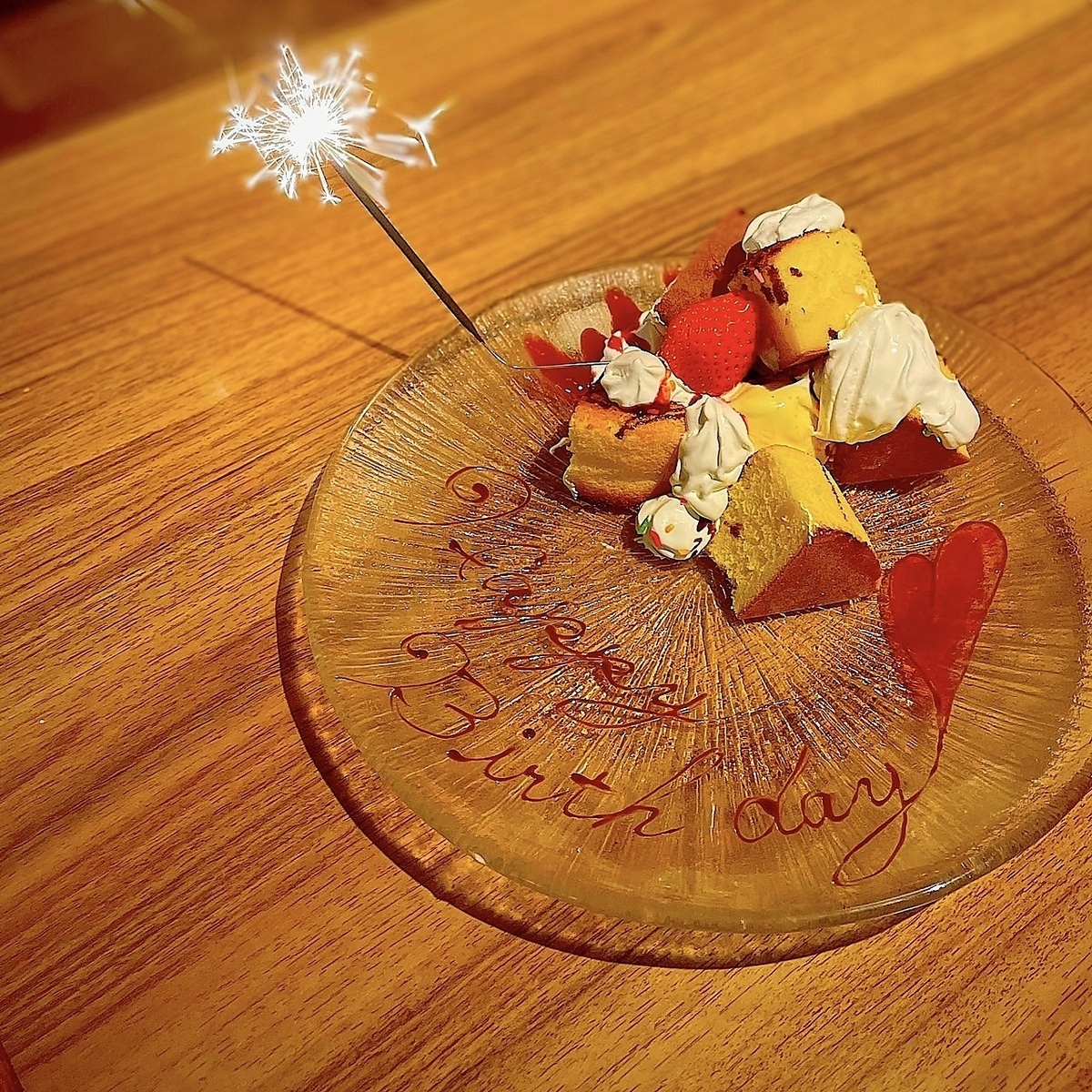 We can prepare a birthday plate for birthdays and anniversaries!