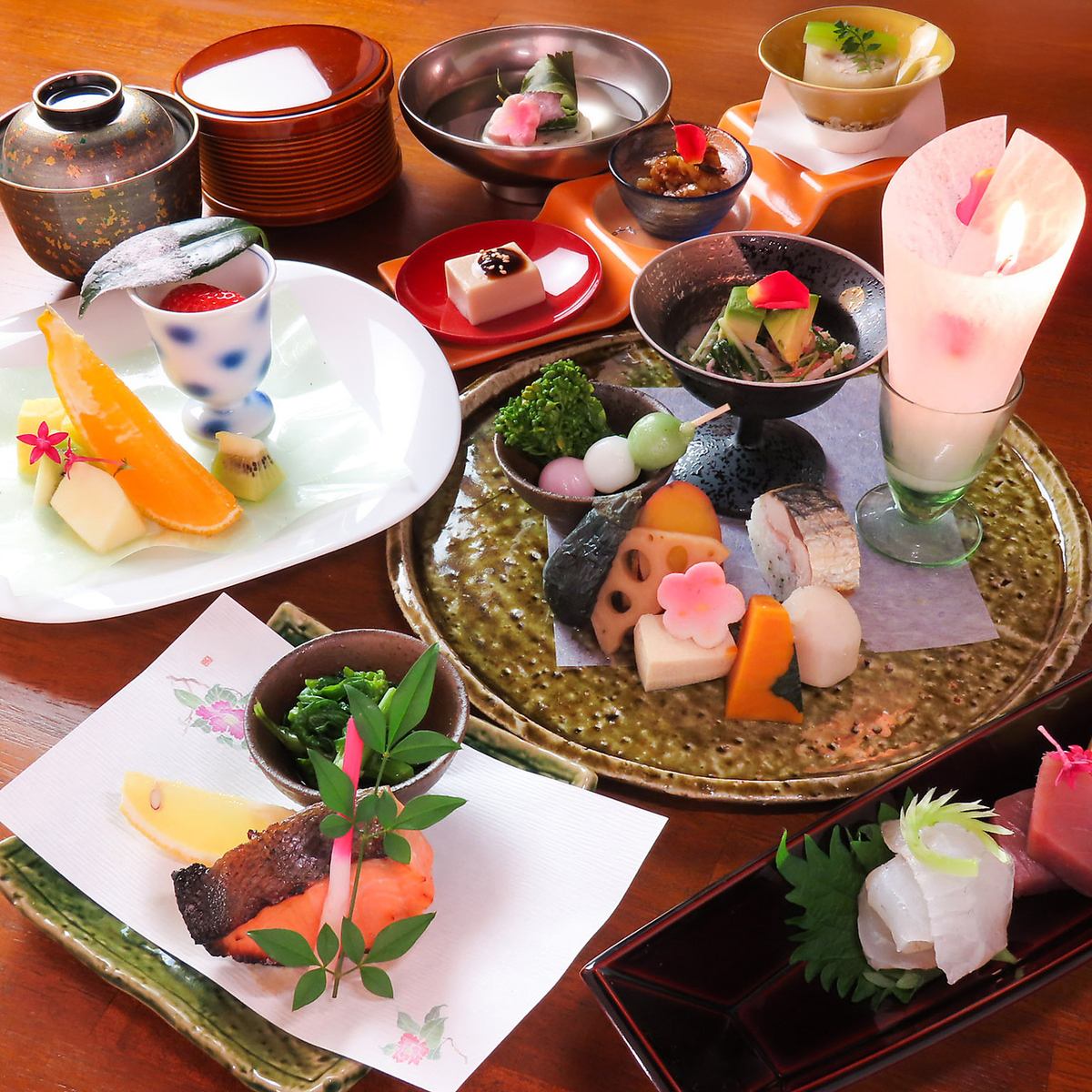 季節の彩りを大切に月替わりの和食をご提供。節句や行事に寛ぎの空間で心温まる時を◎