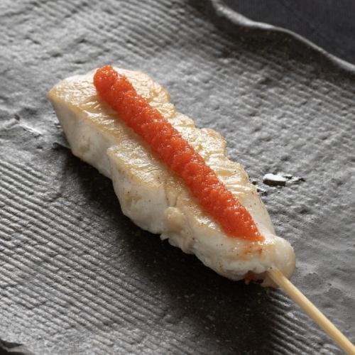 朝びき鶏ささみレア焼き明太