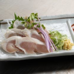 朝びき鶏ささみの湯引き