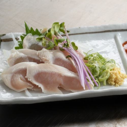 朝びき鶏ささみの湯引き