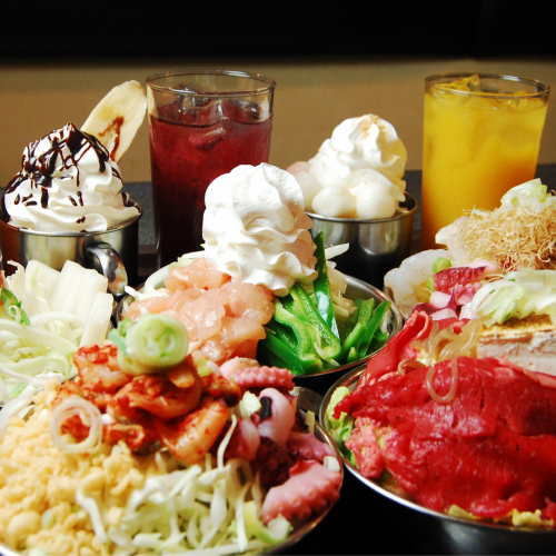 약 40종의 「무제한 뷔페」메뉴.