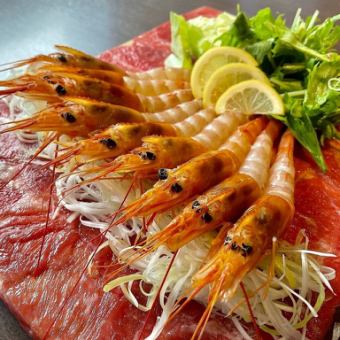 海老しゃぶ&牛タンしゃぶしゃぶやお刺身盛合せ付き3時間飲み放題付き【柊】コース6,000円