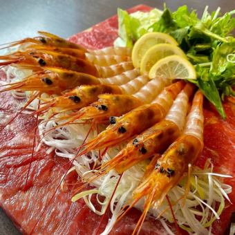 海老しゃぶ&牛タンしゃぶしゃぶやお刺身盛合せ付き3時間飲み放題付き【柊】コース6,000円