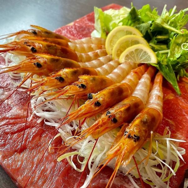 濃厚赤海老しゃぶしゃぶ&牛タンしゃぶしゃぶやお刺身盛合せ付き3時間飲み放題付き【柊】コース6,000円