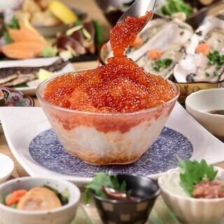 Spilled salmon roe rice