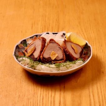 鰹フライ　大葉おろし添え