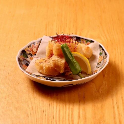 昆布出汁で炊いた大根の唐揚げ