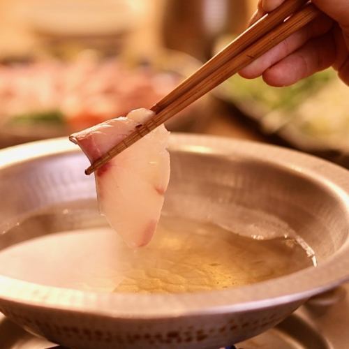 【ランチ&昼飲みに】鰤のしゃぶしゃぶ付き3,000円。