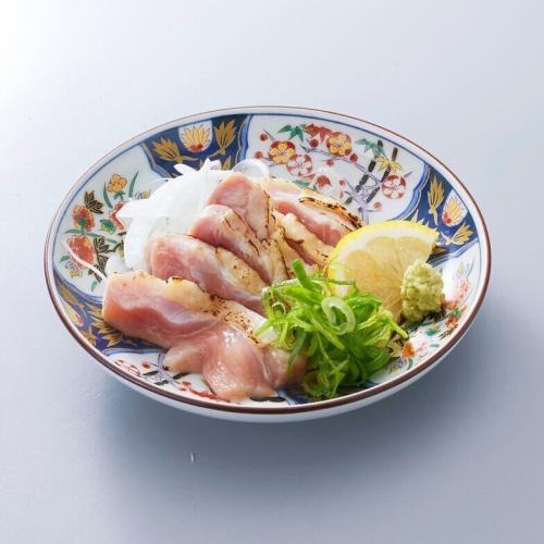 Grilled chicken sashimi