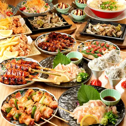 炭火　宴コース　5000円(税込)2時間飲み放題つき