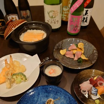 Enjoy the seasonal flavors with our "Omakase Course" from 3,500 yen (tax included)