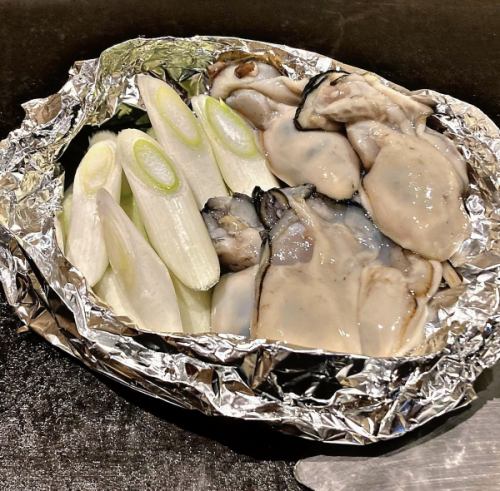 Oysters with green onion butter
