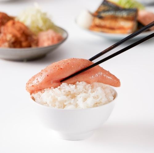 やまやの辛子明太子、からし高菜、ご飯が食べ放題♪