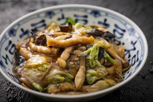 豚肉あんかけ焼きそば