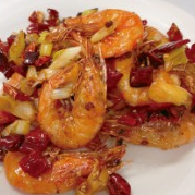 トカラシとエビ ピリ辛炒め