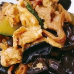 きくらげ 卵肉炒め