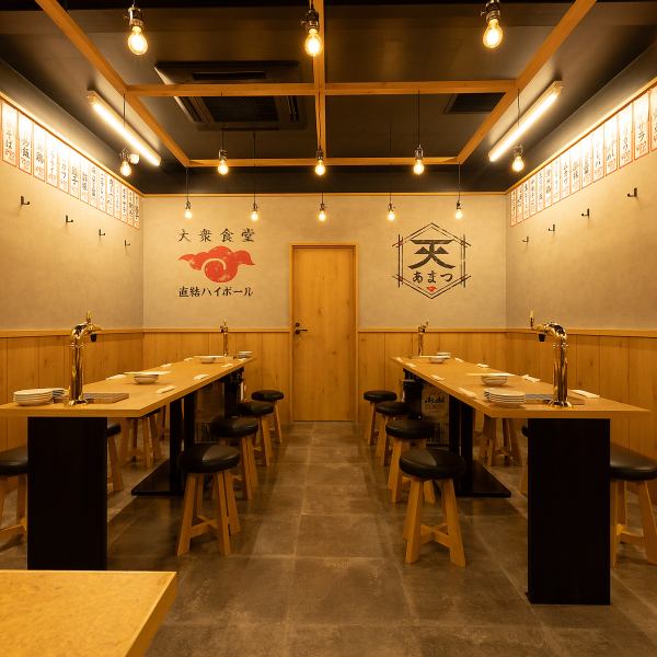 Our restaurant is located just a 3-minute walk from the west exit of JR Koriyama (Fukushima) Station, making it extremely easy to meet up! Our clean, slightly mature interior is the perfect place to have a relaxed chat with friends. We also have seats perfect for dates, so please feel free to come and visit us.