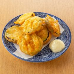 茄子とズッキーニの唐揚げ　カレー風味