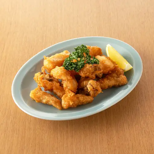 Deep-fried king oyster mushrooms