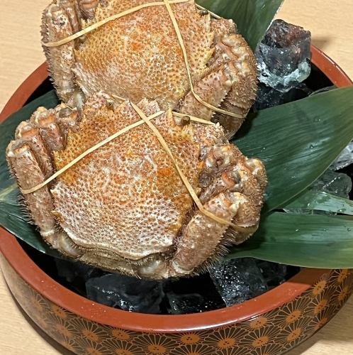 噴火湾産浜茹で毛ガニの姿盛り