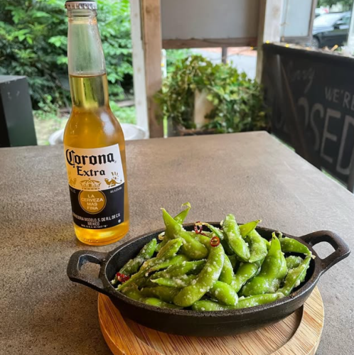 枝豆でペペロンチーノ