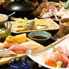 大トロ・生ウニなどの贅沢食材満載のコースは飲み放題付き5000円