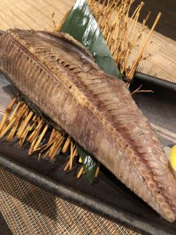 Atka mackerel grilled with straw