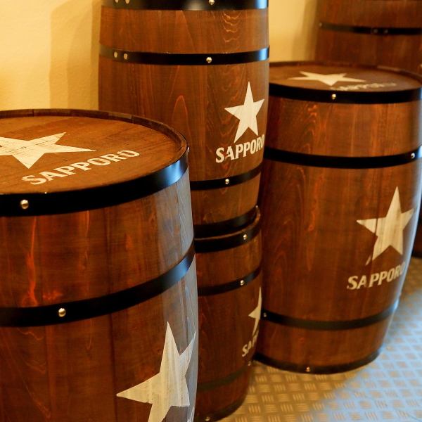 It's not just the food that we're particular about here♪ We're also particular about the interior of the restaurant! We also have photogenic items such as large beer barrels, so it's recommended for girls-only gatherings and other drinking parties!
