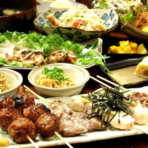 非常受歡迎♪您可以享用精緻的京都雞！高取DX套餐3,778日元→3,278日元+1,000日元含無限量暢飲9道菜