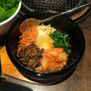 Stone cooked bibimbap