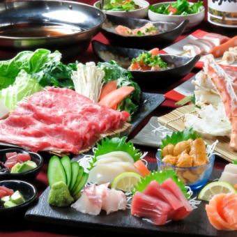 April <Private room available> Assortment [8 pieces of sashimi, fried sea bream, etc. - Luxury course -] 150 minutes (LO 120 minutes) All-you-can-drink 11 items 6,500 yen